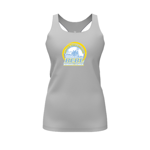 [CUS-DFW-RCBK-PER-GRY-FYS-LOGO1] Racerback Tank Top (Female Youth S, Gray, Logo 1)