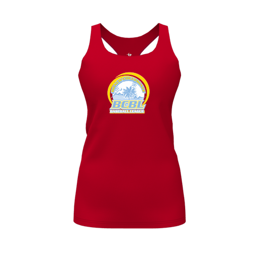 [CUS-DFW-RCBK-PER-RED-FYS-LOGO1] Racerback Tank Top (Female Youth S, Red, Logo 1)