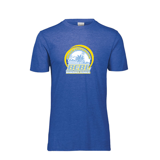 [FTSCUBRY-YS-LOGO1] Decker Youth Tri-Blend T-Shirt - Short Sleeve (Youth S, Royal, Logo 1)