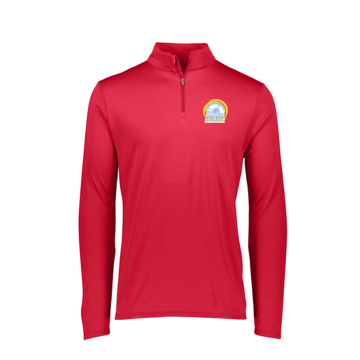 [FTLQFLRD-FAXS-LOGO1] Decker Women's Flex-Lite 1/4 Zip Shirt (Female Adult XS, Red, Logo 1)