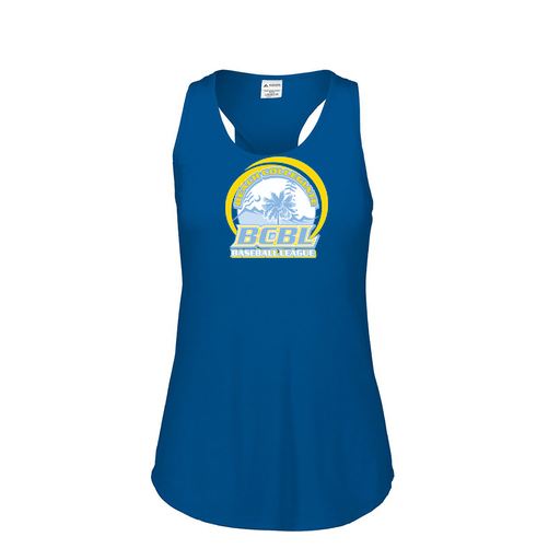 [3078.U55.S-LOGO1] Ladies Tri Blend Tank Top (Female Adult S, Royal, Logo 1)