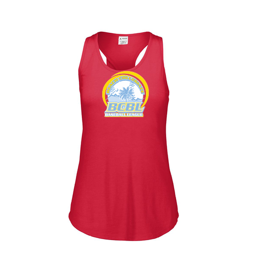 [3078.V96.S-LOGO1] Ladies Tri Blend Tank Top (Female Adult S, Red, Logo 1)