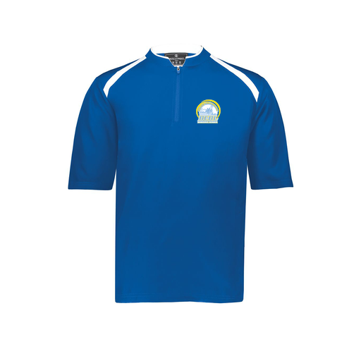 [229581-AS-RYL-LOGO1] Men's Dugout Short Sleeve Pullover (Adult S, Royal, Logo 1)