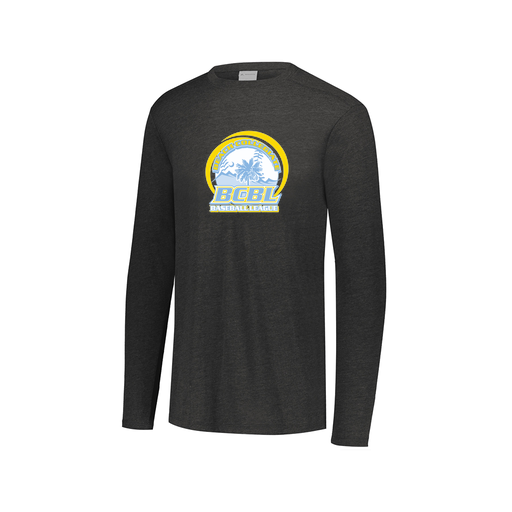 [FTLCUBBK-AXS-LOGO1] Decker Men's Tri-Blend T-Shirt - Long Sleeve (Adult XS, Black, Logo 1)