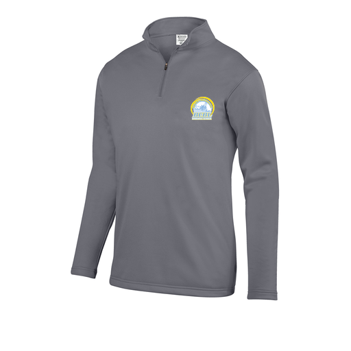 [5508.059.S-LOGO1] Youth Wicking Fleece Pullover (Youth S, Gray, Logo 1)