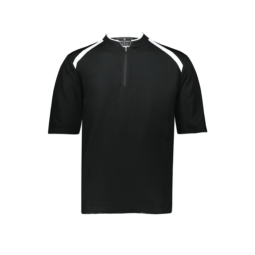 [229581-AS-BLK-LOGO5] Men's Dugout Short Sleeve Pullover (Adult S, Black, Logo 5)