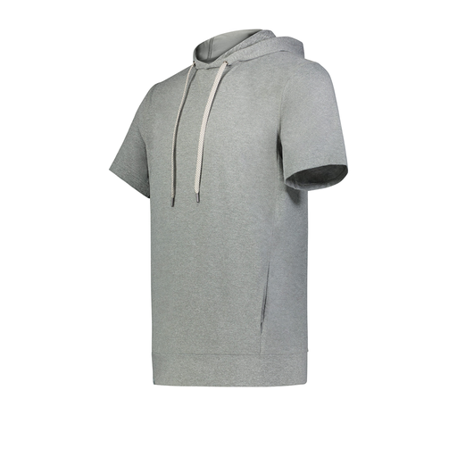 [222605-SIL-YS-LOGO4] YOUTH VENTURA SOFT KNIT SHORT SLEEVE HOODIE (Youth S, Silver, Logo 4)