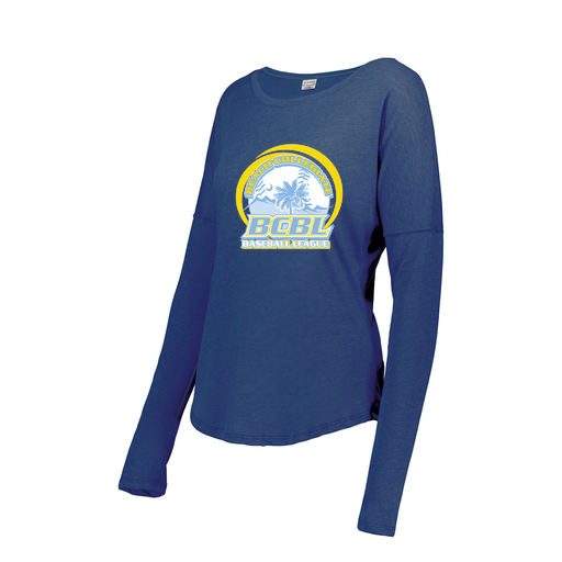 [3077.U55.XS-LOGO1] Ladies LS Ultra-blend T-Shirt (Female Adult XS, Royal, Logo 1)